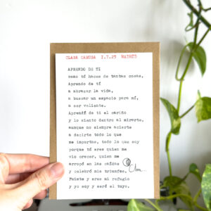 Poema personalizado - Clara Carusa